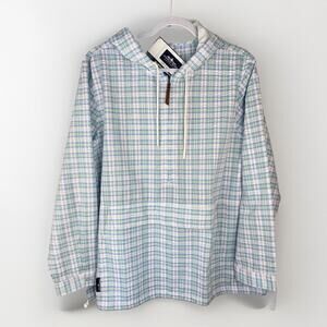 Charles River Apparel Hooded Front Pocket Plaid Hooded 1/4 Zip Women’s 3XL NWT